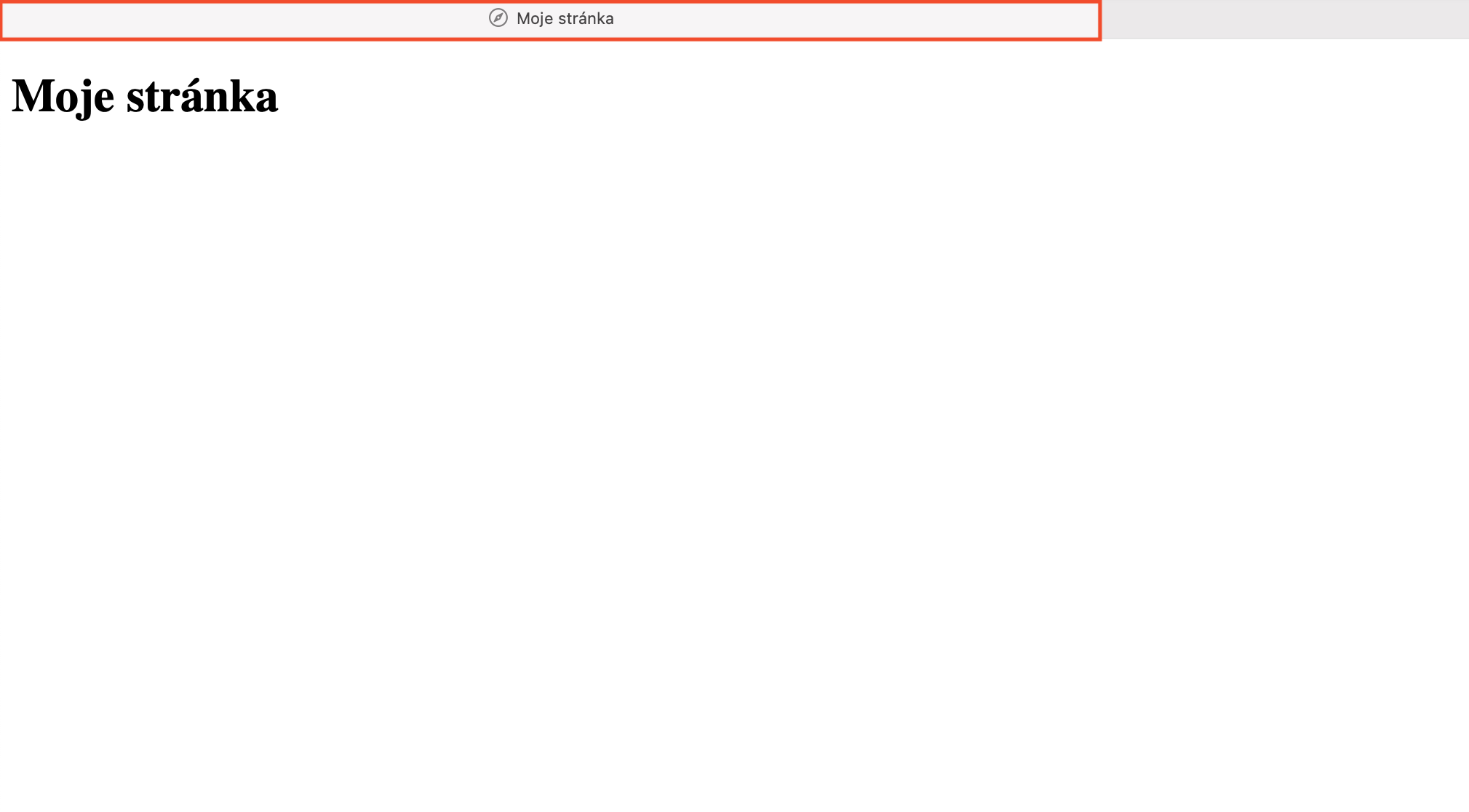 Ukázka titulku v prohlížeči